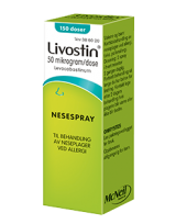 Livostin 50mg/dos nesespray for pollenallergi
